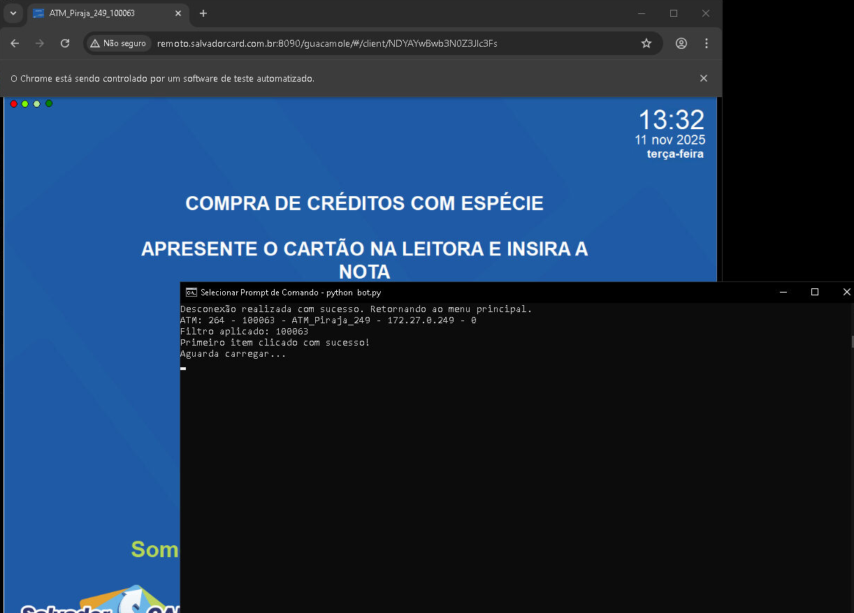 Interface Guacamole em execução