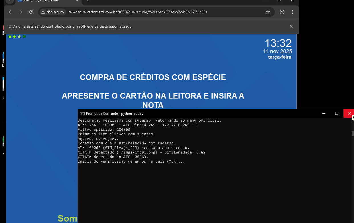 Análise OCR em tela remota